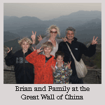 Brian and Family at the Great Wall of China
